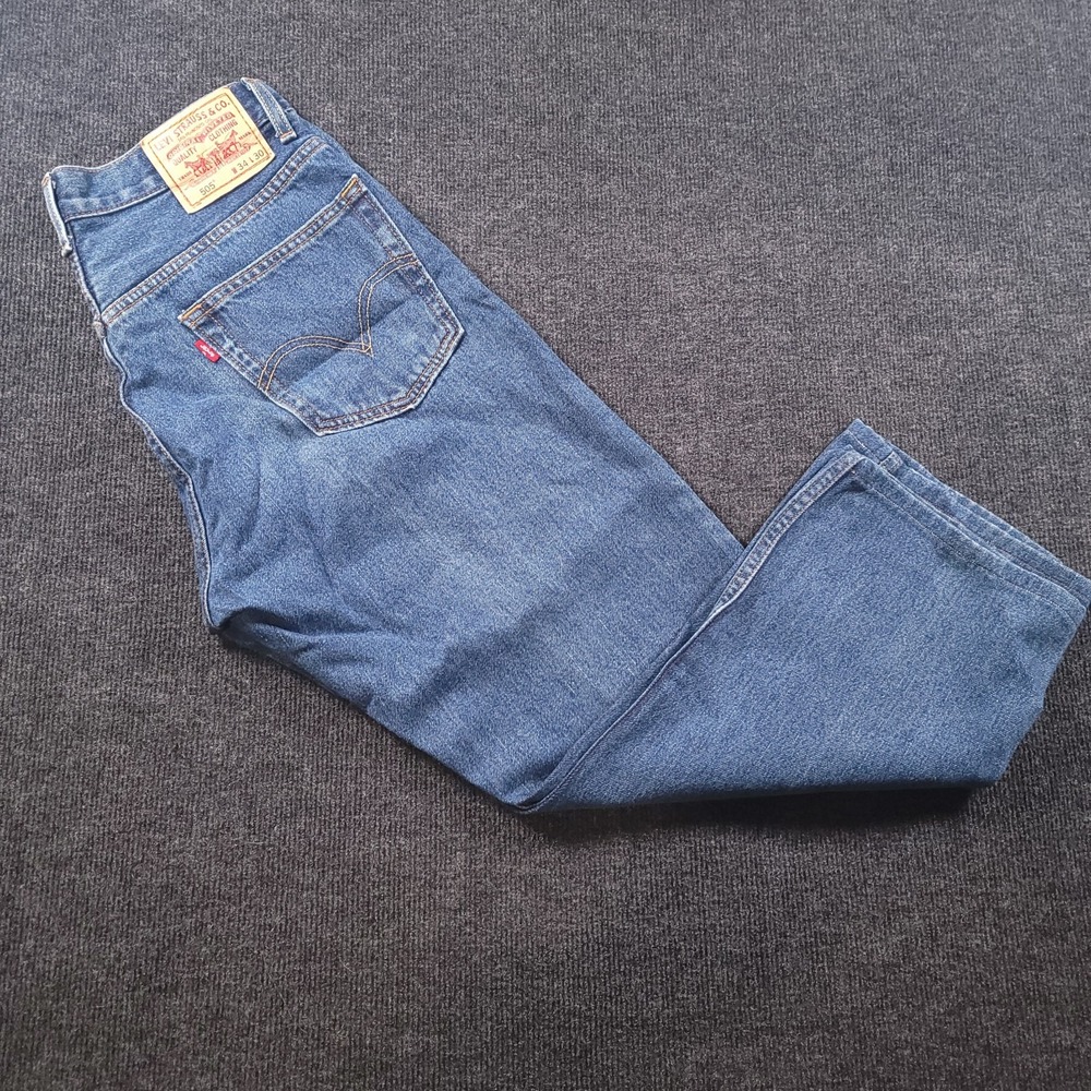 Levi's 505 Jeans Mens 34x25.5 Straight Fit Denim Work VTG Made In USA Y2K Street